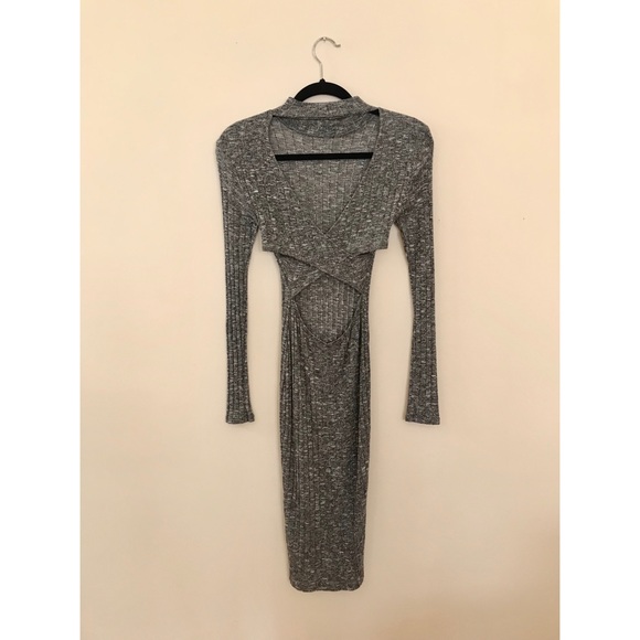 Solemio Long-sleeved, Cutout Bodycon Dress, size 4 - Picture 4 of 5